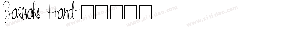 Zakirahs Hand字体转换